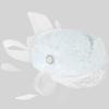 Polka Dot Veil Bridal Beret Elegant Style Head Wrap Pearl Feather Mesh Fascinator Hat  Banquet