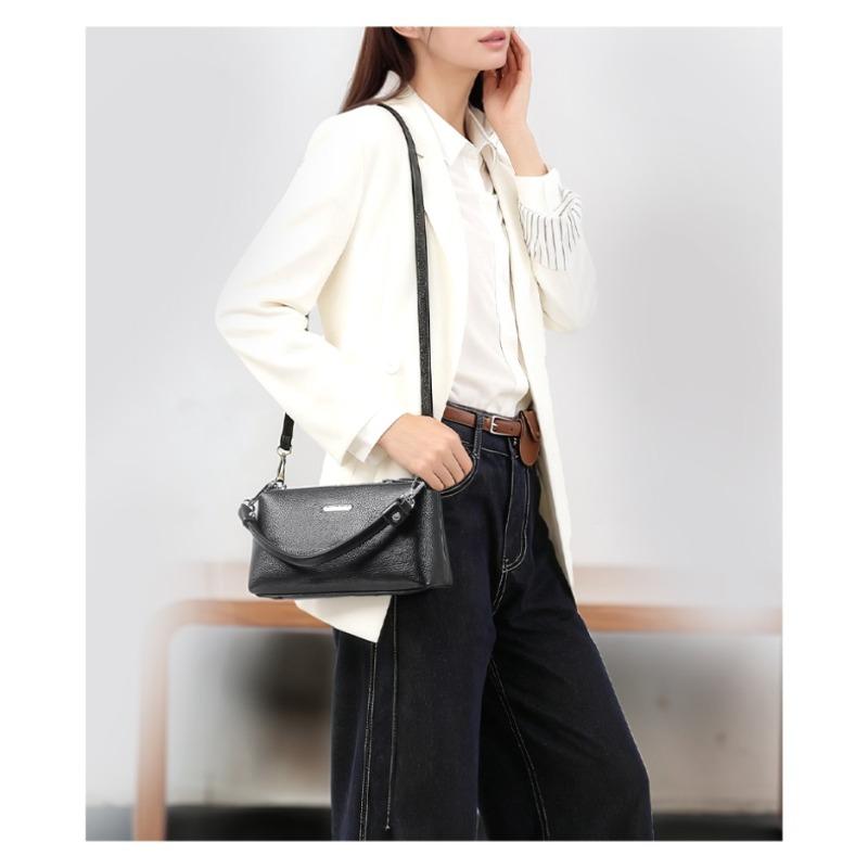 Simple Women's Messenger Bag, Casual Crossbody Bag, Fashionable Shoulder Bag, Soft PU Leather Handbag, Suitable for Daily Use and Shopping