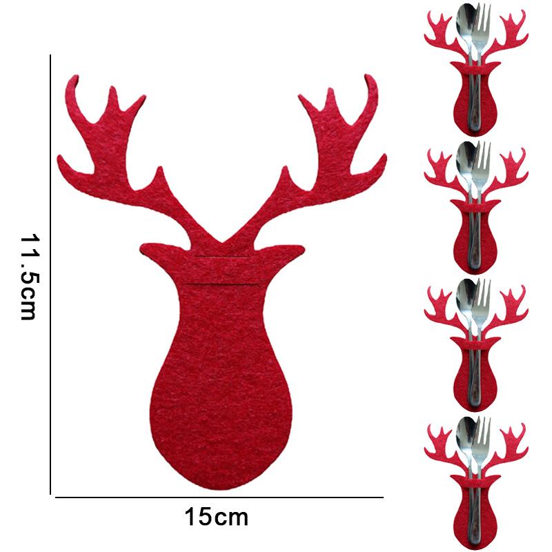 8/1Pcs Christmas Cutlery Holder Knife Fork Covers Snowflake Xmas Tree Pocket Cutlery Bag New Year Party Dinner Table Decorations