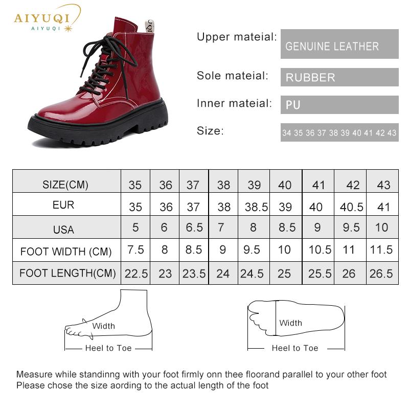 Mode AIYUQI Winterstiefel Damen 2025 Neu Echtes Leder Mode Damen Stiefeletten Schnürung Pelz Damen Motorradstiefel