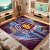 West Ham United Football Print Crystal Velvet Rug, Comfortable Water Absorbent Non Slip Indoor Floor Carpet