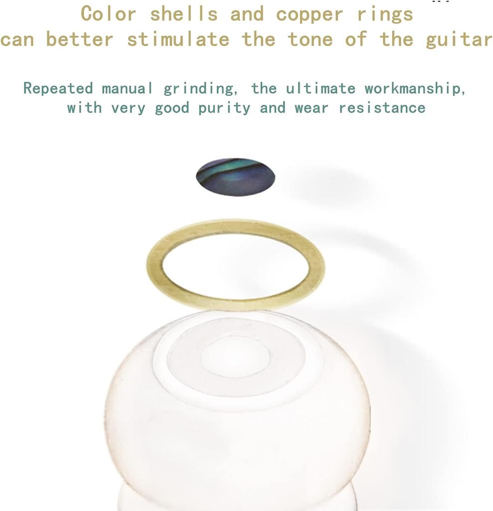 Acoustic Guitar Bridge Pins Miwayer Guitar Parts Real Bone Bridge Pegs with Shell Dot 6pcs