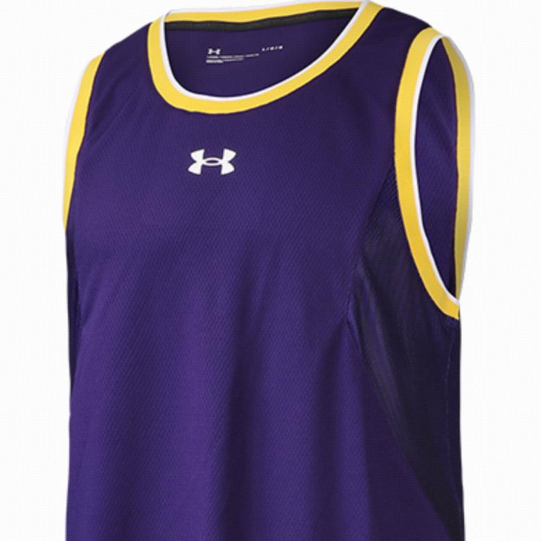 Under Armour Line Print Logo Basketball Sports Knitted Quick-Dry Breathable Vest Men Vests Purple 22500102-500