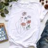 Women Abstract Printed Tshirt Casual Fashion Tees Harajuku Short Sleeve Female Casual Short Sleeve Blouse For Spring & Summer
