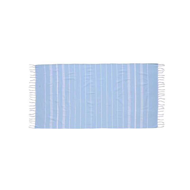Turkish Bath Towel: Striped Beach Shawl with Tassels