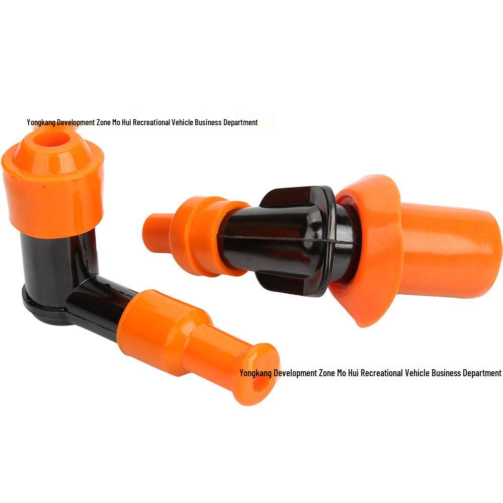 

Orange High-Voltage Cap for Motorcycle and ATV Off-Road Spark Plug (GY6 50-250CC) Bent Head