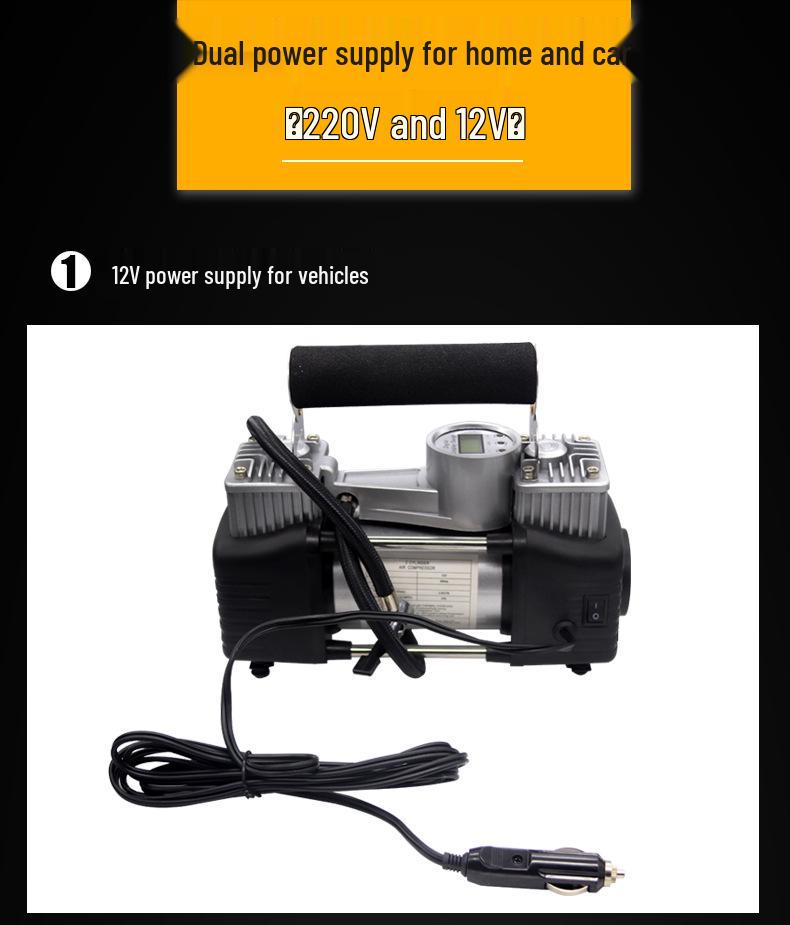 12V/220V Multi-Purpose Inflator Pump for Home, Car, Bicycle, and Swim Rings