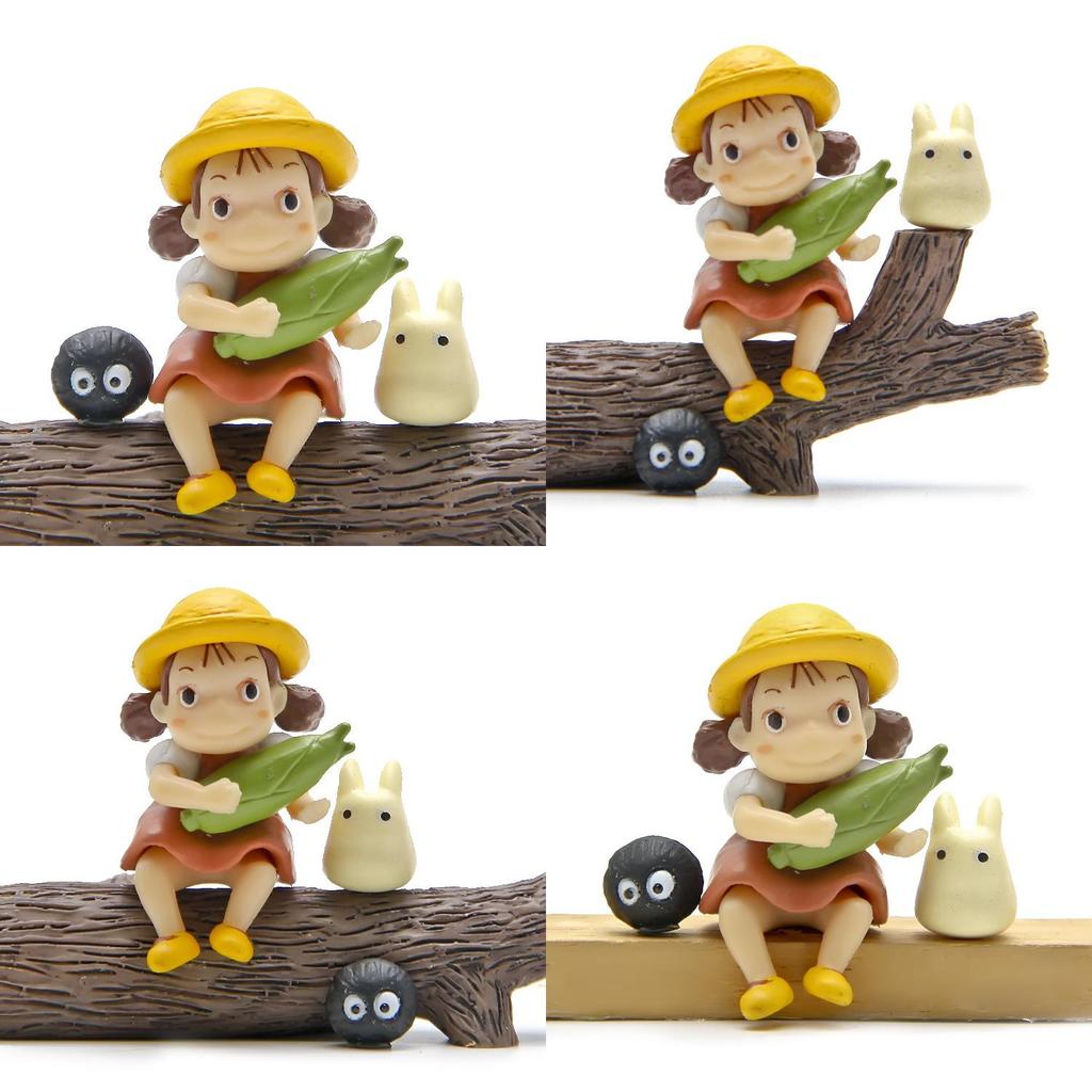 Mein Nachbar Totoro mit Mais Mädchen Katze Mini Modell Ornament Für Geburtstage Und Feiertage