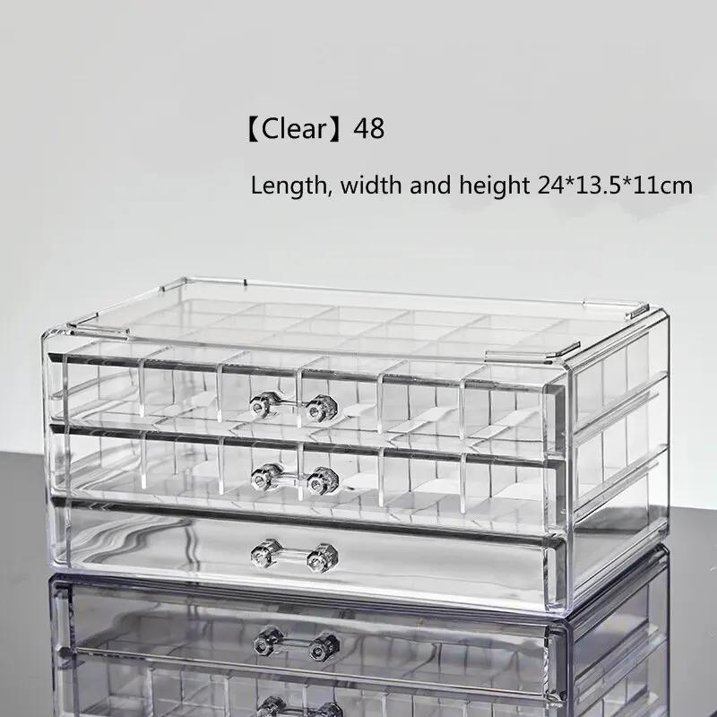 Lådstil Transparent Smyckeskrin Stor Kapacitet Ring Örhänge Halsband Akryl Smyckessorteringslåda Smyckeskrin Organizer