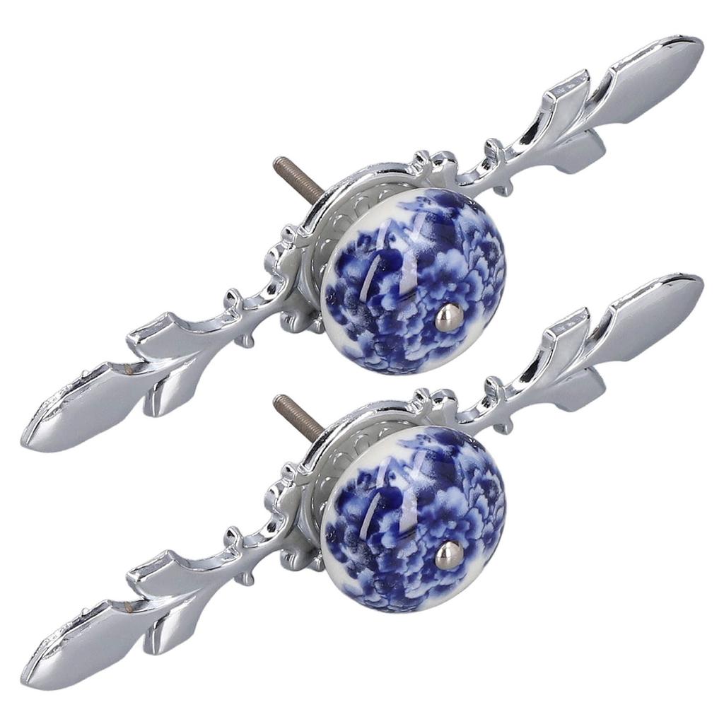 2pcs/set Ceramic Cabinet Handle Modern Simple Style Hand Painted Ceramic Cabinet Knobs1060D Peony