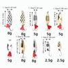 Hard Spinner Fishing Lures Set Bright Colors Fishing Lure Kit Durable Spoon Lures Kit  For Trout