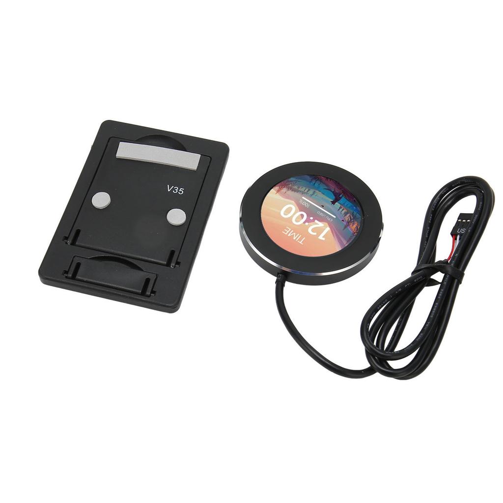 Liquid Cooler LCD Screen 2.1in IPS Round 480x480 Dimmable Multifunction Watercooler Screen for Desktop Chassis