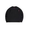 Li Ning Sports Fashion Series Daily Progress Print Loose Round Neck Pullover Sweatshirt Women Sweatshirt Black AWDR018-3