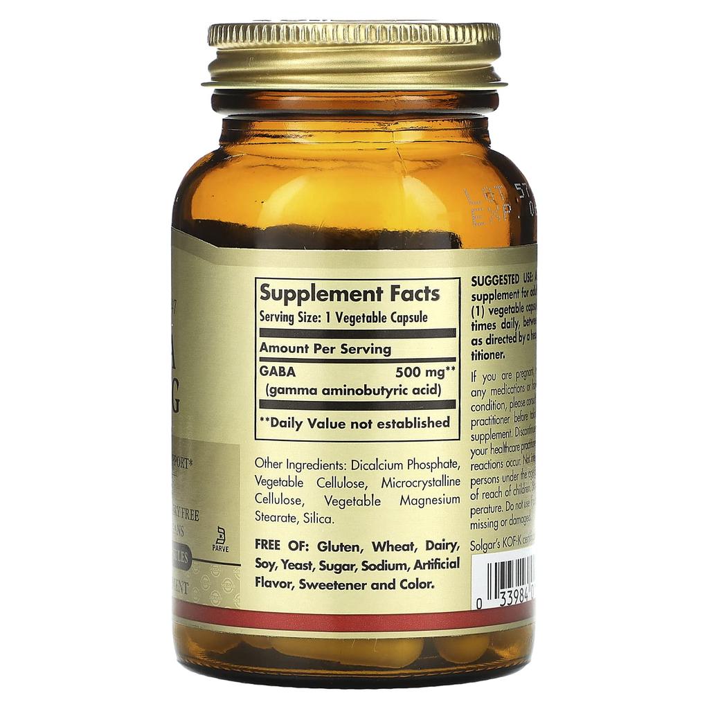 Gaba, 500 mg, 50 vegetarische Kapseln