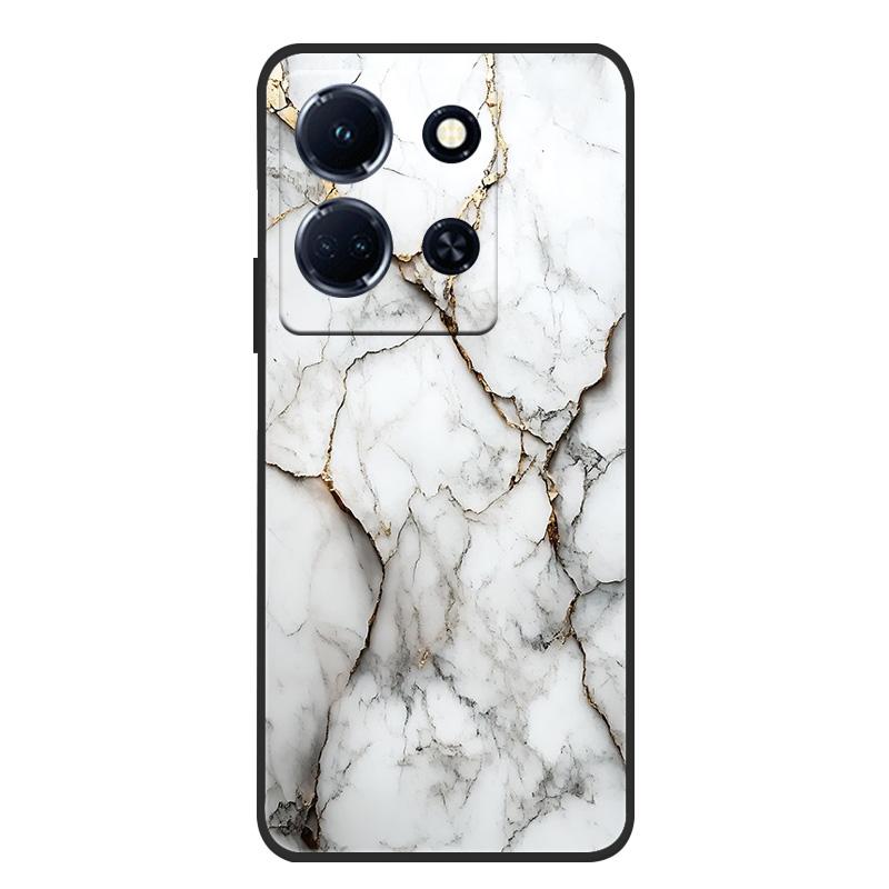 Schutzhülle aus weichem, mattem Silikon in Marmoroptik für Infinix Note 30 4G, passend für Infinix Note 30 Pro, 30i und 30 VIP – Rundumschutz
