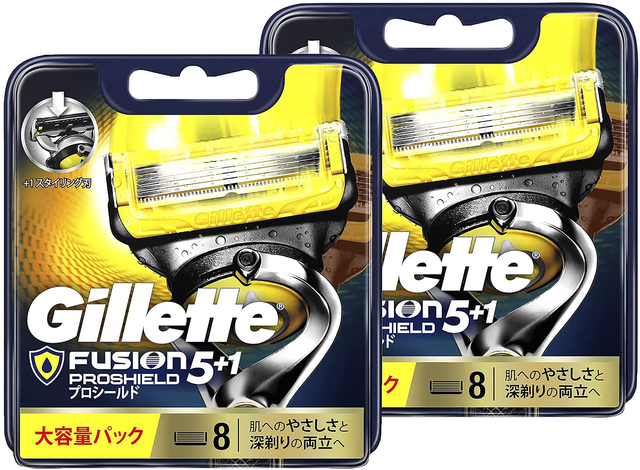 

Gillette ProShield Manual Razor 8 Replacement Blades x 2 Sets Replacement [Bulk Purchase] (16 Blades)