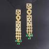 Cross Border Hot New Tassel Earrings With Silver Gold-plated Micro Inlaid Emerald Simulated Batch