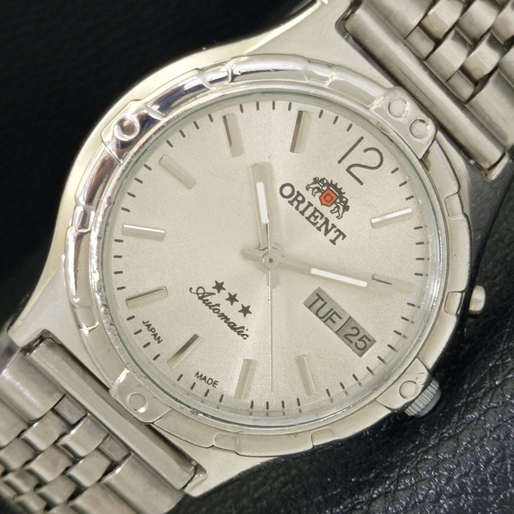

ЯПОНИЯ МУЖСКИЕ ОРИГИНАЛЬНЫЕ ВИНТАЖНЫЕ ЧАСЫ ORIENT 46941 АВТОМАТИЧЕСКИЕ С СЕРЕБРИСТЫМ ЦИФЕРБЛАТОМ a500331-2 R151b-a500331