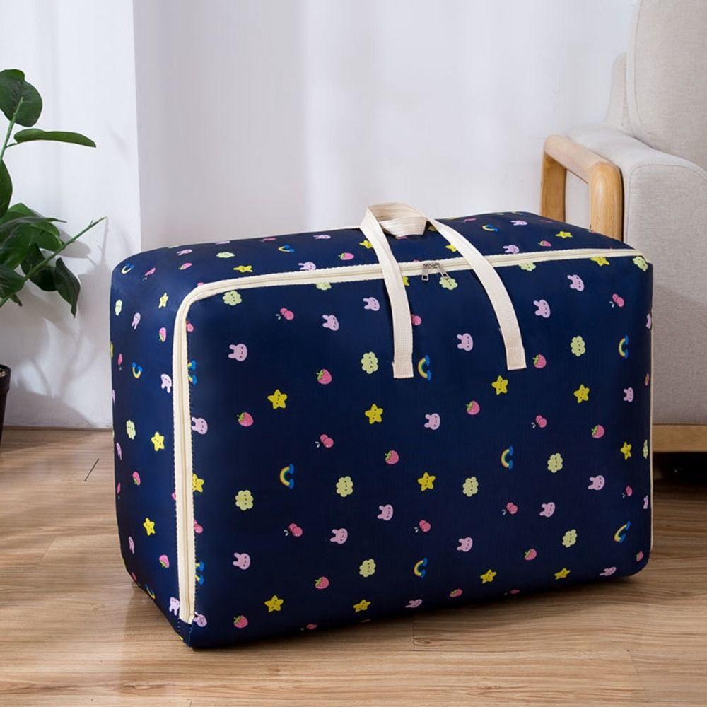 

Zipper Moving Luggage Packing Bag Oxford Cloth Travel Storage Bag Clothes Quilt Storage Bag Home