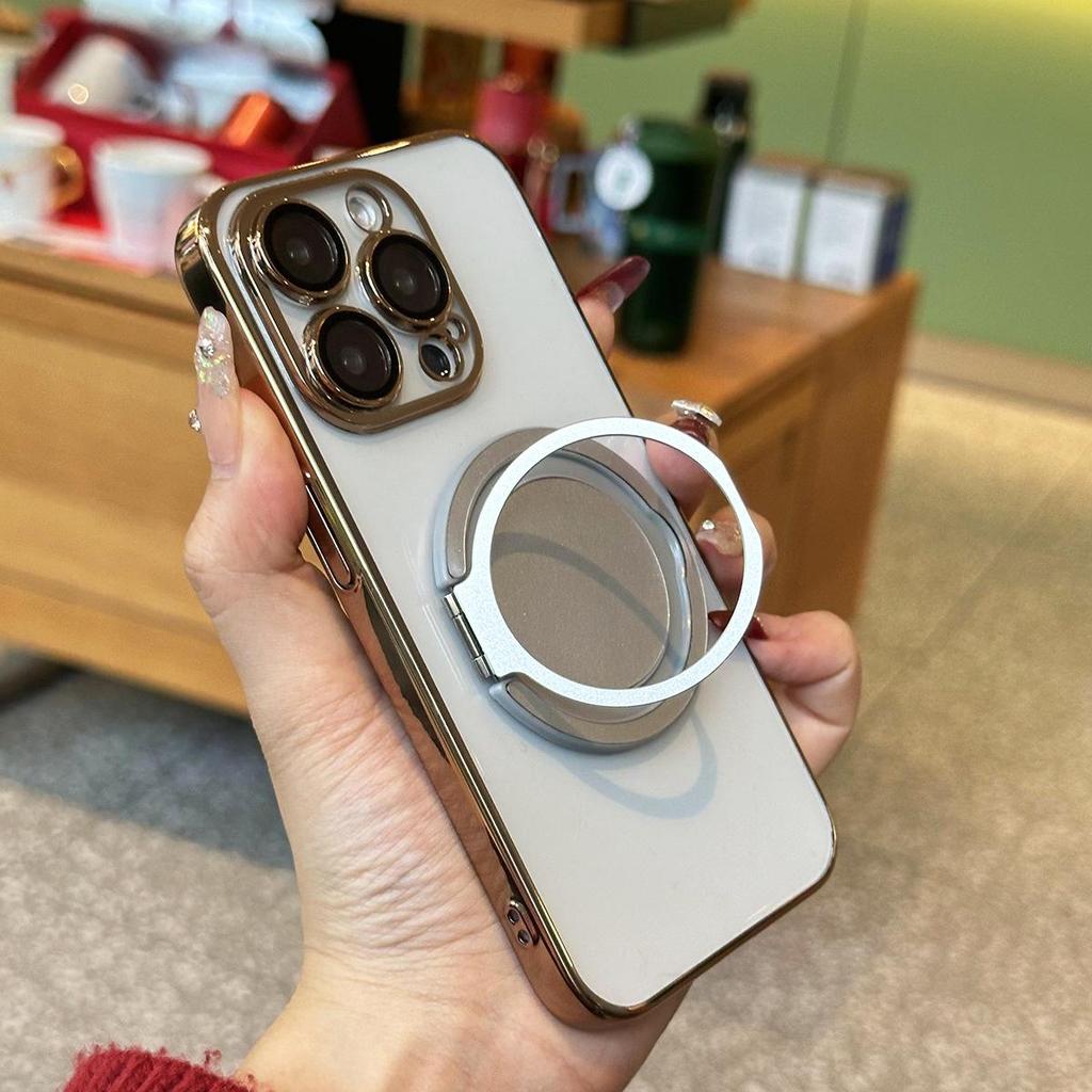 360° Rotating MagSafe Magnetic Phone Case with Decompression Bracket