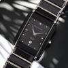 Roestvrij Staal Keramiek Luxe Saffier 1 Natuurlijke Diamant [Mauro Gerardi] Herenhorloge, & Armband, MJ3080-2