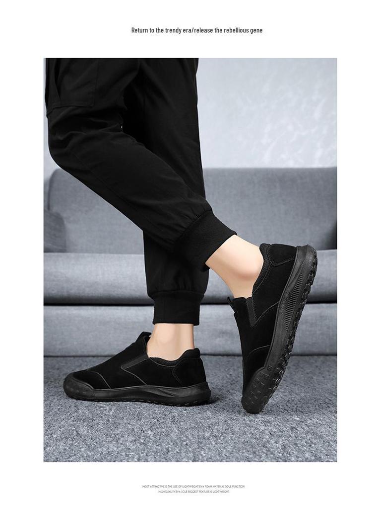 Herren Wasserdichte Leder Outdoor Arbeitsschuhe Low-Cut: Rutschfeste, Verschleißfeste Lässige Sommerstiefel