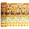 Masking Tape 10 Pieces Set Sunflower Washi Floral Pattern DIY Craft Journal Planner Scrapbook Wrapping Gift Decoration