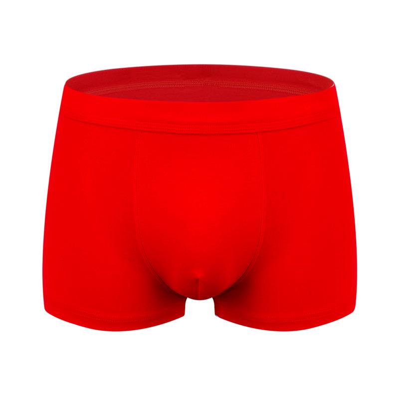 Herren Plus Size Atmungsaktive Baumwoll-Boxershorts - Nahtlos Rot
