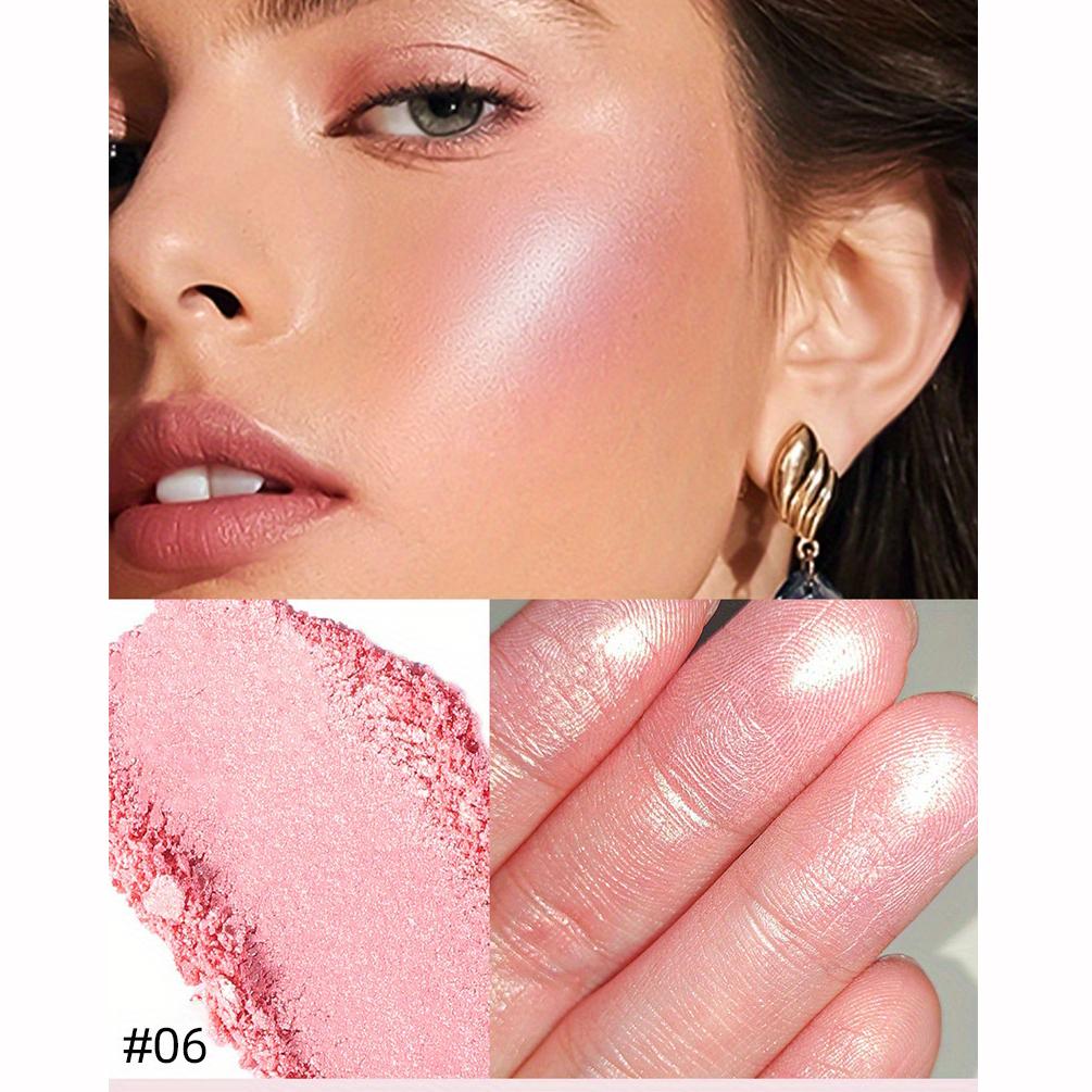 Rose Diamond Highlighter Powder Palette, Blush Palette Face Highlighting Contouring, Pearlescent Eyeshadow Highlighter, Makeup Gift for Women