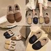 [Youshilai] Elegant Retro Shallow Loafers Women's Winter 2025 New Soft-soled Plush Casual Cotton Shoes