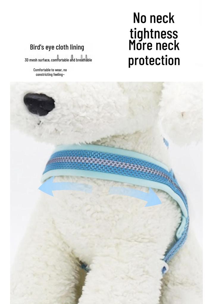 Saddle-Style Shock-Absorbing Dog Harness and Leash for Walking Bichon, Teddy, Corgi