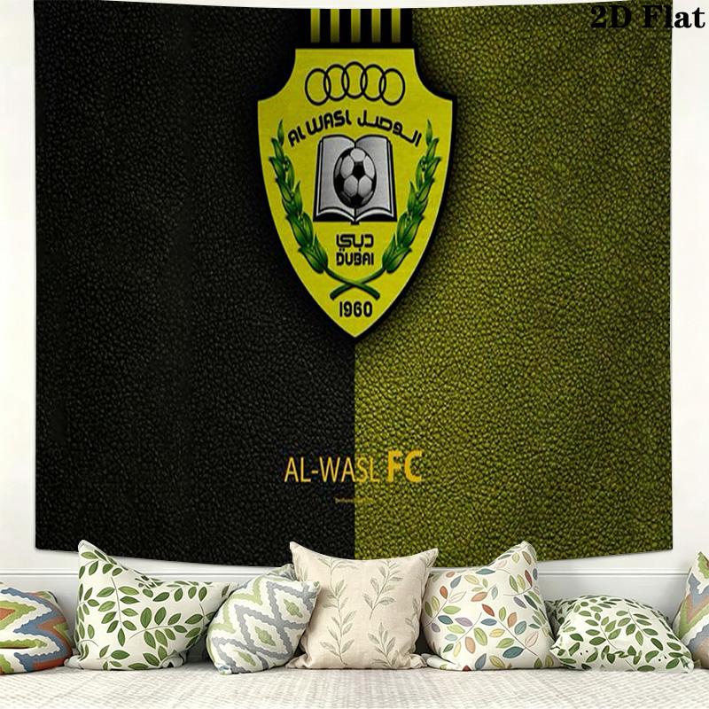 Al-Wasl F.C Wall Tapestry Aesthetic Wall Hanging Printed Fabric Blanket Decorative Tapestries for Bedroom Living Room Home Decor