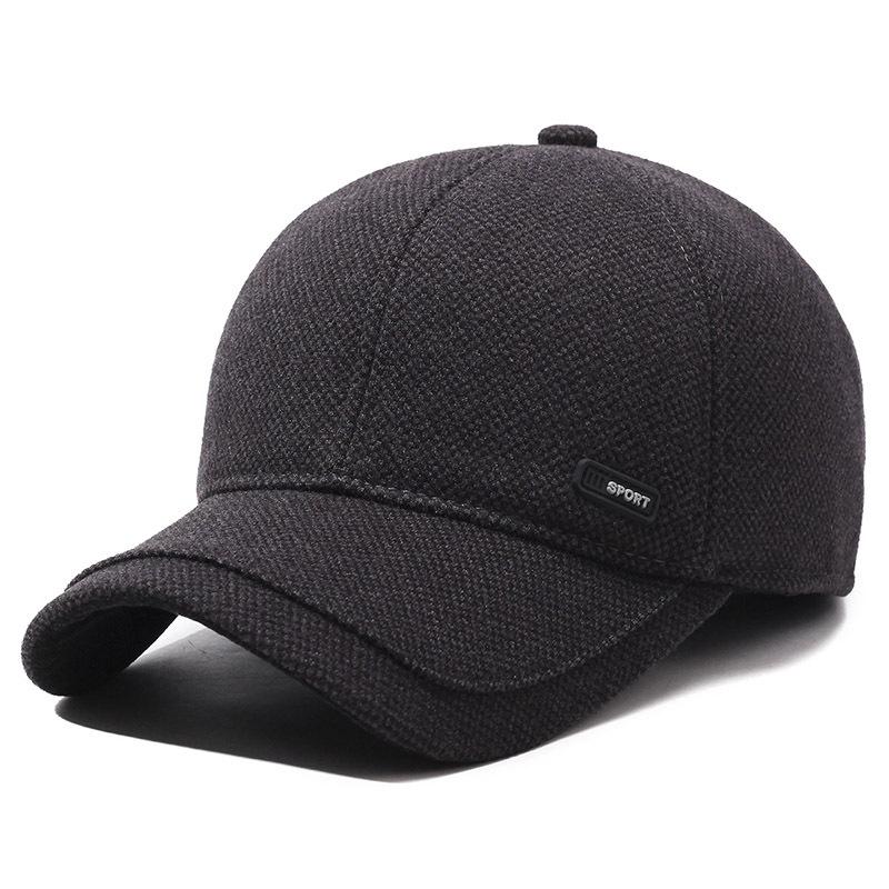 Velvet Thick Ear Protection Warm Baseball Cap Autumn Winter Men's Cap Middle-Aged Outdoor Cap