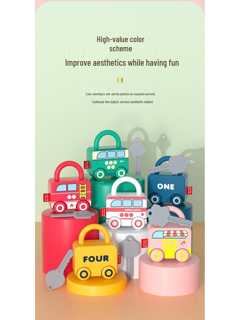 Sliding Toy Car - Educational Padlock Vehicle for Kids