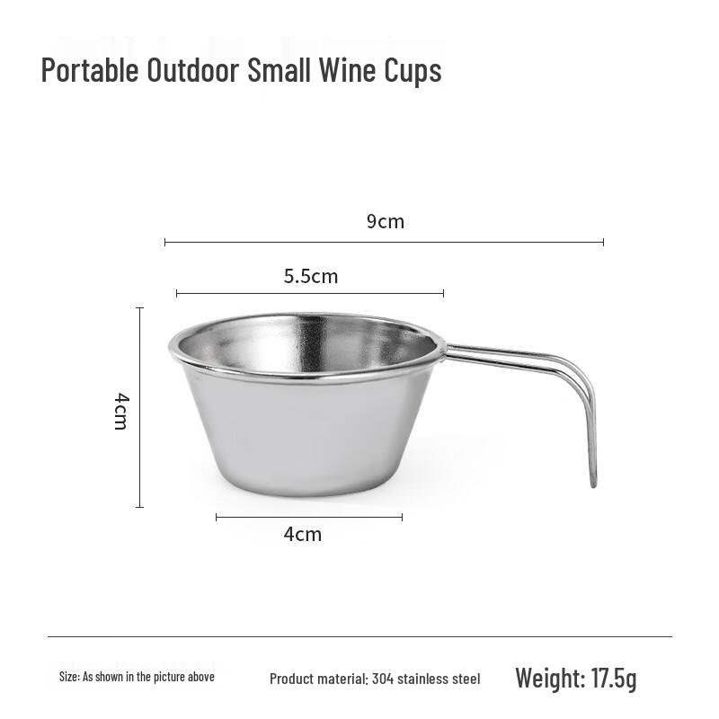 CENLOON Outdoor Camping 304 Stainless Steel Mini Portable Wine Cups
