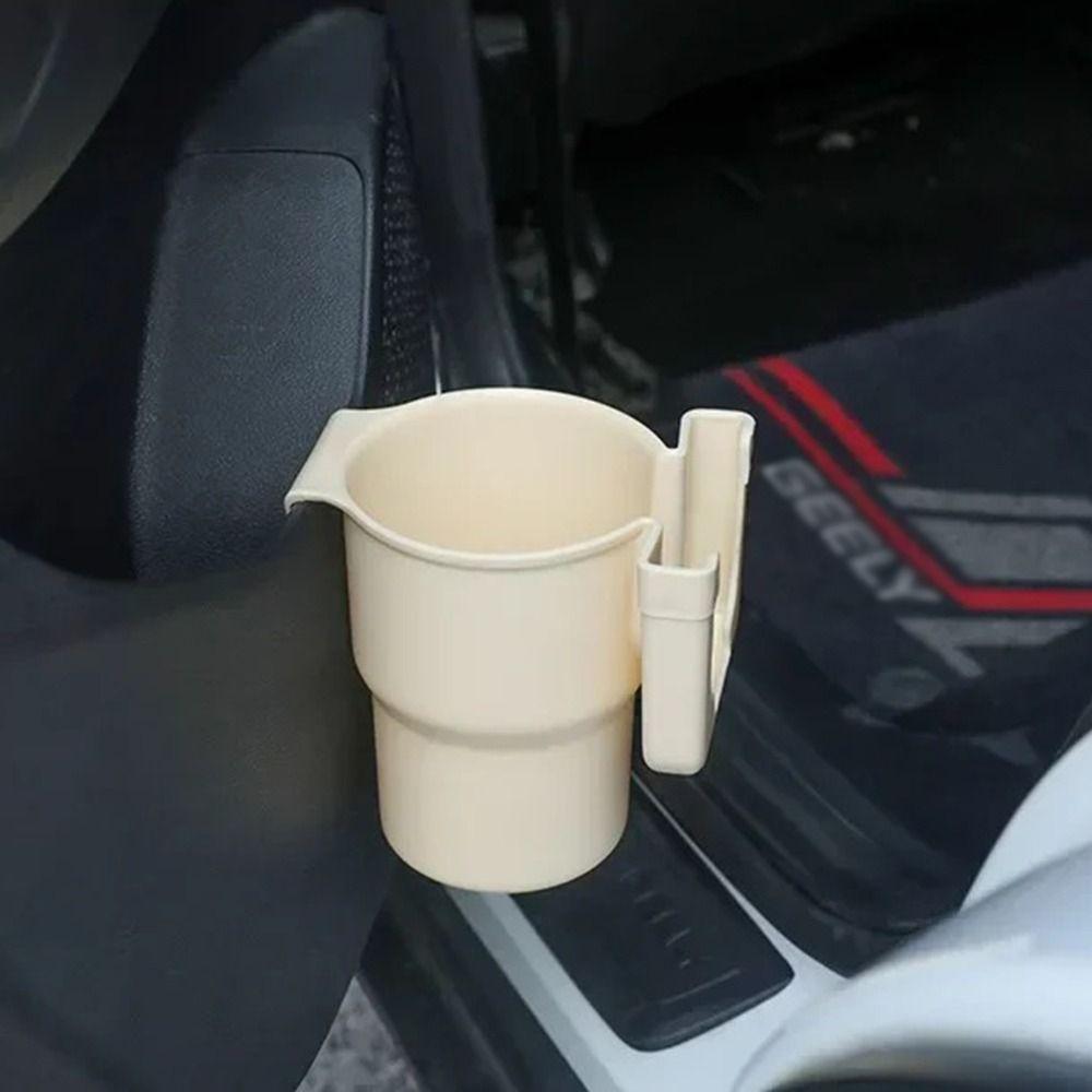 Car Mounted Bottle Holder Plastic Car Water Cup Stand Phone Storage Mount Interior Accessories
