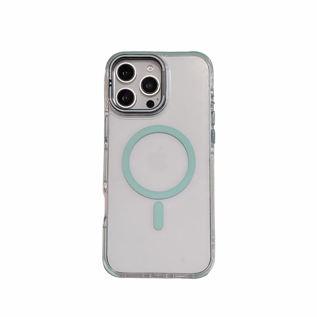 Applicable To IPhone16 Magnetic Transparent Acrylic Mobile Phone Case Apple 15 ProMax Lens Bracket Protection Case