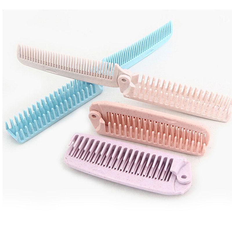 Hairdressing Portable Folding Comb Hair Brush Pocket Travel Anti-Static Combs