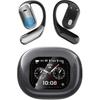 Intelligent Touch Screen Open Ear Earbuds Bluetooth 5.4 Headphones Over The Ear Earbuds 50H Playtime LED Display Charging Case Sport Over Earphones