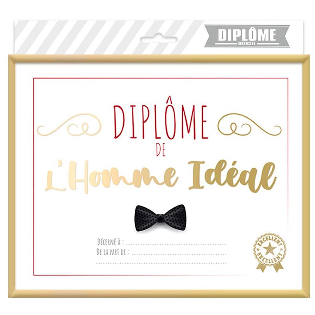 Les Trésors De Lily [A3458] – Mehrfarbiger Diplomrahmen „The Ideal Man“ – 25 x 20 cm