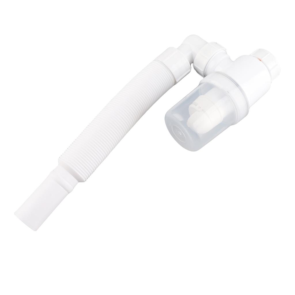 Basin Drain Pipe 90 Degree Wash Basin Sink Drainer Hose White Flexible Anti Odor Drain Pipe for Kitchen Bathroom