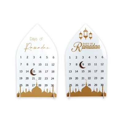 Ramadan Adventskalender aus Acryl mit magnetischen Monddesigns für islamische Partyartikel Eid Mubarak Dekoration