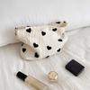 New Texture Love Canvas Single Shoulder Back Pericardium Large Capacity Makeup Bag Student Underarm Bag