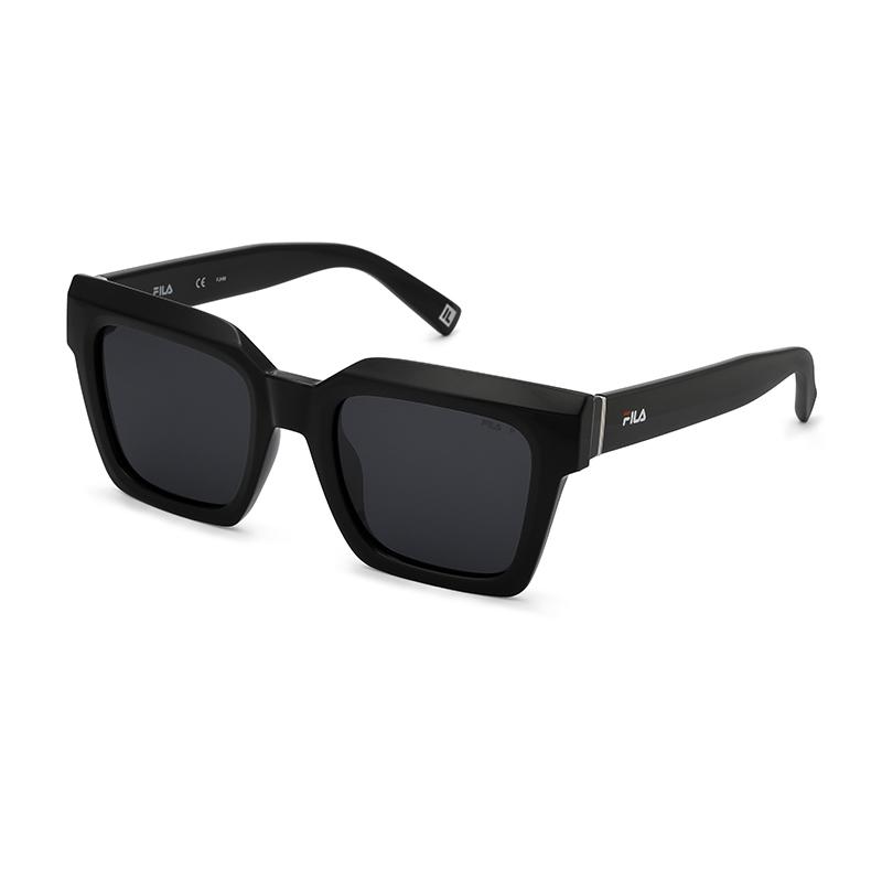 FILA Korean Style Personality Street SFID52F TR Memory Plastic Square Sunglasses Unisex sunglasses SFID52F Box,Z42P Piano Black