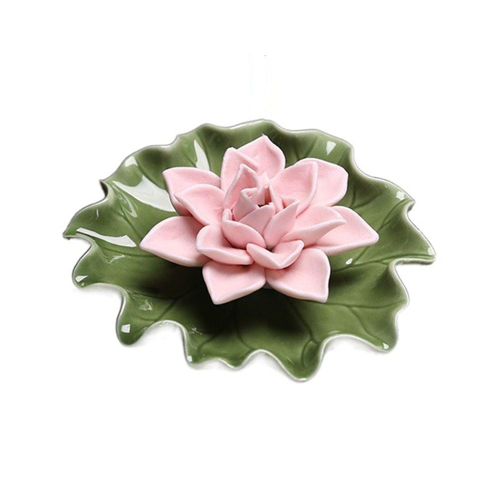 Handicraft Ceramic Incense Insert Holder Flower Statue Heat-resistant Aromatherapy Burner Durable Non-sticky