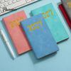 Portable Daily Schedule 2027 Agenda Notebook, Pocket Size PU Leather Cover Academic Planner for Work Planner, Practical Organizer Business And