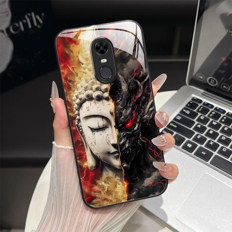

For Redmi 5 Plus Phone Case Trendy Fantasy Design Tempered Glass Bumper For Xiaomi Redmi5 Plus 5Plus Full Protection Back Covers Xiaomi Redmi 5 Plus