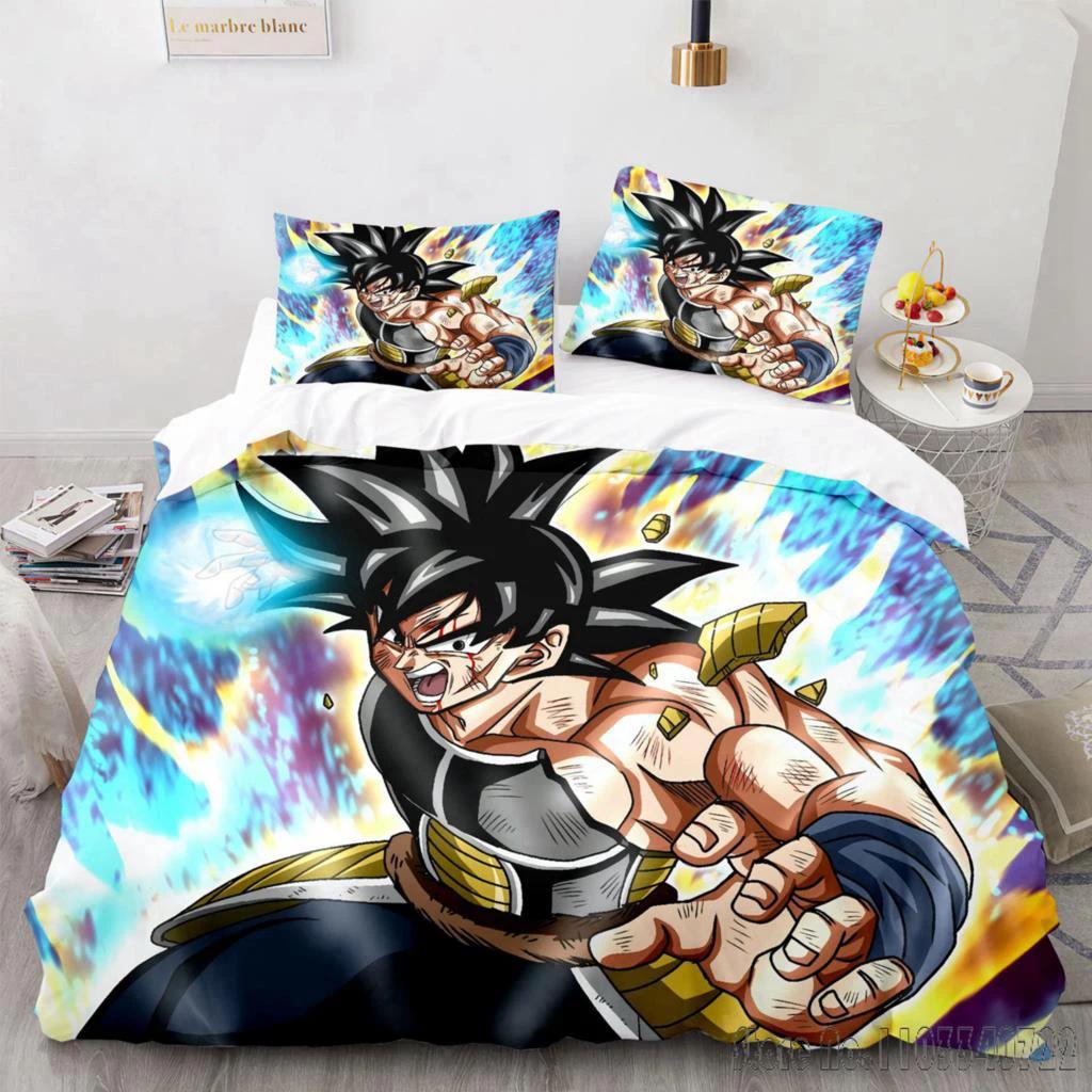 Japanese Anime Dragon Ball Duvet Cover Goku Bedding Sets For Boys Kids Teens Quilt Cover Pillowcases Children Christmas Gift