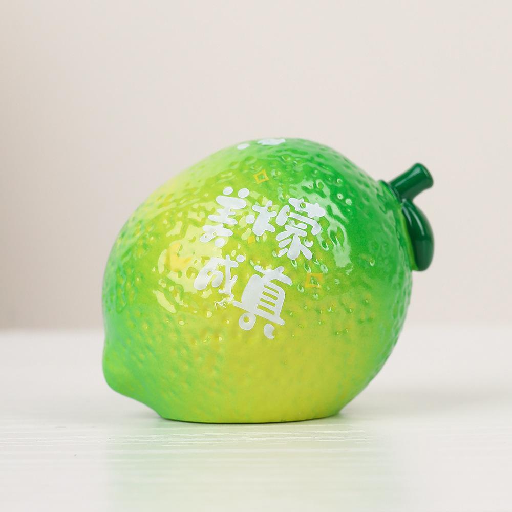 Adorable Resin Fruit Figurine - Cute Office Desktop Decoration
