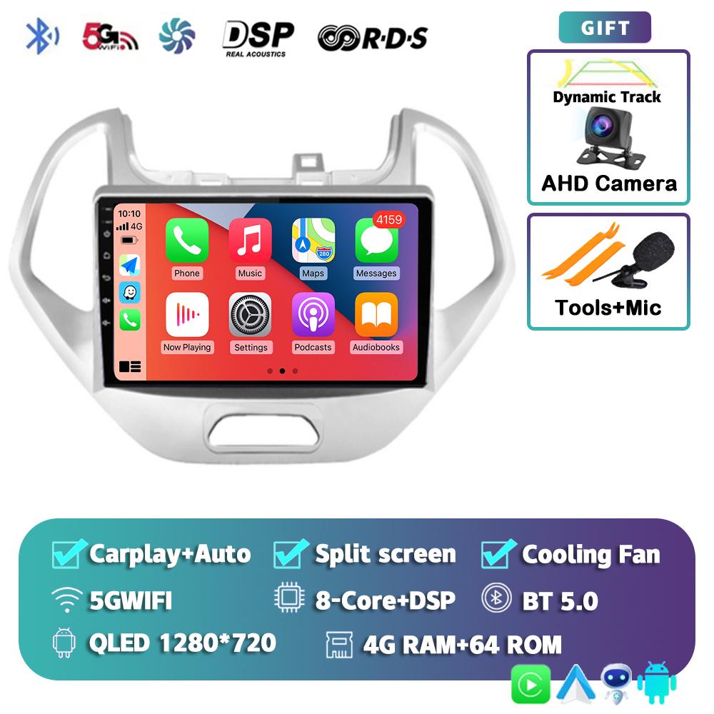 Android 14 Carplay Auto Car Radio For Ford FIGO KA 2015-2020 Multimedia Video Player Navigation GPS DSP Audio No 2din DVD Stereo